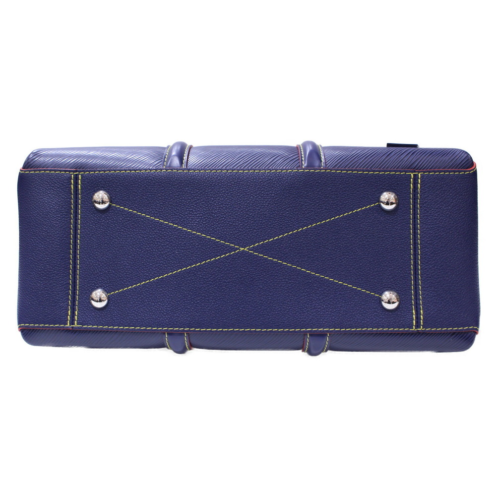 Louis Vuitton Epi Red Navy Indigo Leather NV Handbag Red Blue Coquelicot - Picture 3 of 7